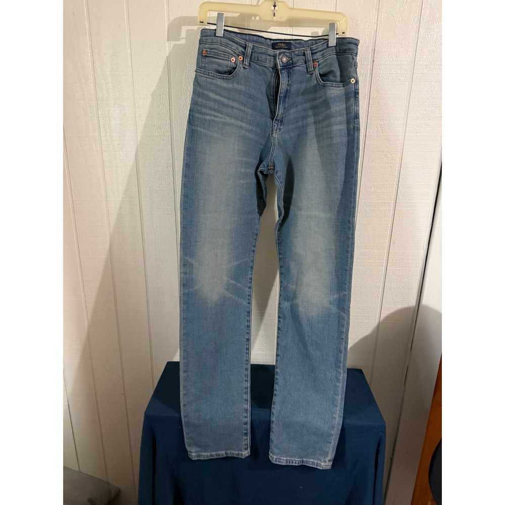 Polo Ralph Lauren Authentic Dungaree Straight Leg Jeans Light Wash Size 20/30